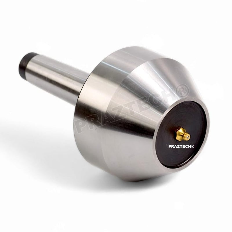 PRAZTECH MT4 Lathe Revolving Live Center 2 1/2" to 4" | Bull Nose Morse Taper 4 Centre | Holds Pipe Tube | Loaded with Multi-Bearings | Lathe Accessories - Image 1